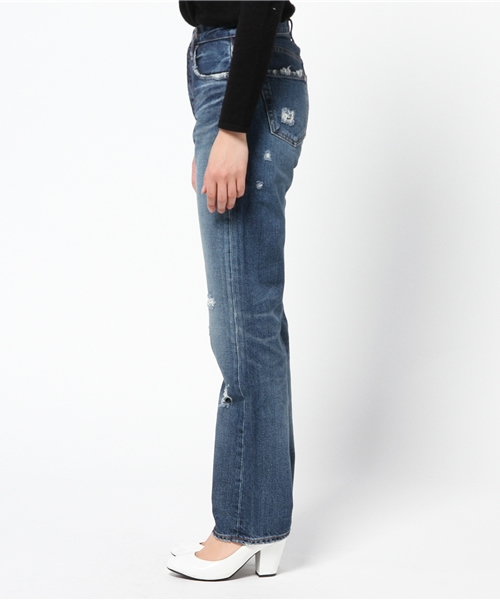 MOUSSY（マウジー）の「MV Fago wide Straight（デニムパンツ・レディース・ブルー・23inch/24inch/25inch/27inch/26inch）」の7枚目の写真