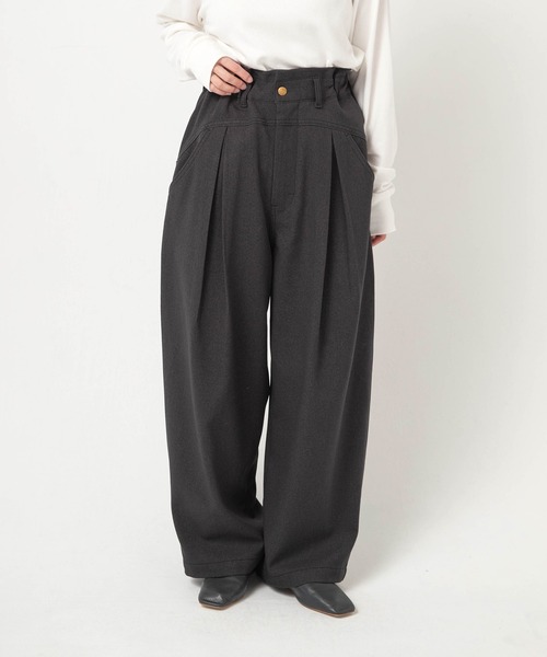 URCH RNA（アーチ アールエヌエー）の「R4490 ギャルソンのウールライクパンツ（その他パンツ・レディース・チャコール/グレー/ブラウン・FREE）」の4枚目の写真
