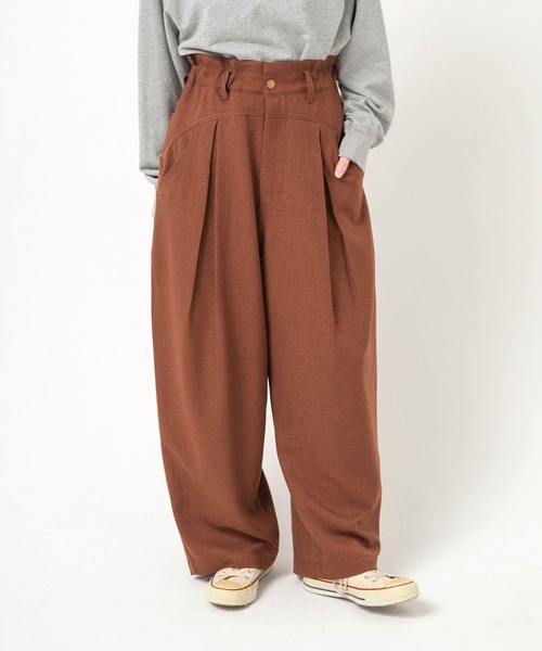 URCH RNA（アーチ アールエヌエー）の「R4490 ギャルソンのウールライクパンツ（その他パンツ・レディース・チャコール/グレー/ブラウン・FREE）」の7枚目の写真