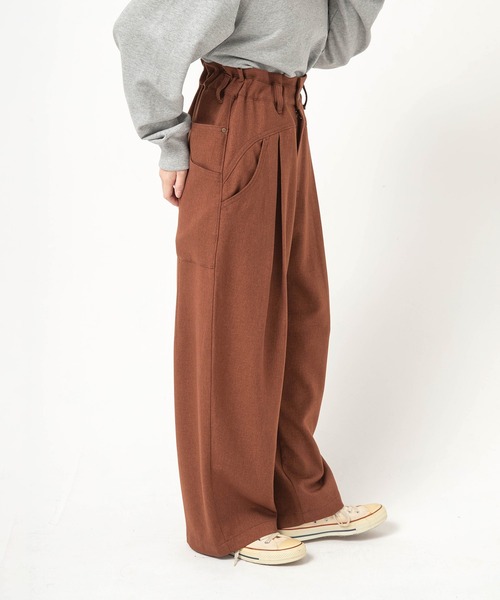 URCH RNA（アーチ アールエヌエー）の「R4490 ギャルソンのウールライクパンツ（その他パンツ・レディース・チャコール/グレー/ブラウン・FREE）」の8枚目の写真