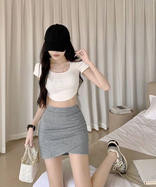 Miniministore(ミニミニストア)の「インナーパンツ付き ミニスカート 無地(スカート・レディース・ブラック/グレー・M/L)」の14枚目の写真