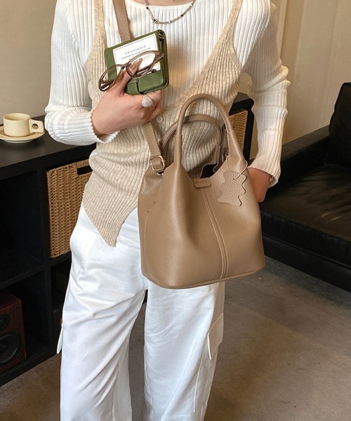 Miniministore(ミニミニストア)の「バケツバッグチャーム付きショルダーバッグ(ショルダーバッグ・レディース・ベージュ/ブラック/ブラウン/アイボリー・FREE)」の22枚目の写真