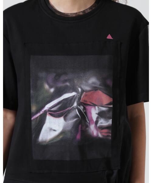 AULA AILA(アウラアイラ)の「AULA AILA(アウラ アイラ)別注メタリックプリントT(Tシャツ/カットソー・レディース・ブラック/ホワイト・F)」の10枚目の写真