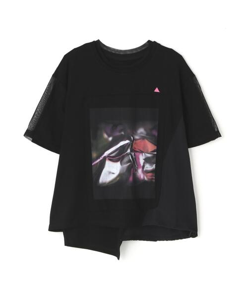 AULA AILA(アウラアイラ)の「AULA AILA(アウラ アイラ)別注メタリックプリントT(Tシャツ/カットソー・レディース・ブラック/ホワイト・F)」の15枚目の写真