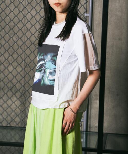 AULA AILA(アウラアイラ)の「AULA AILA(アウラ アイラ)別注メタリックプリントT(Tシャツ/カットソー・レディース・ブラック/ホワイト・F)」の21枚目の写真
