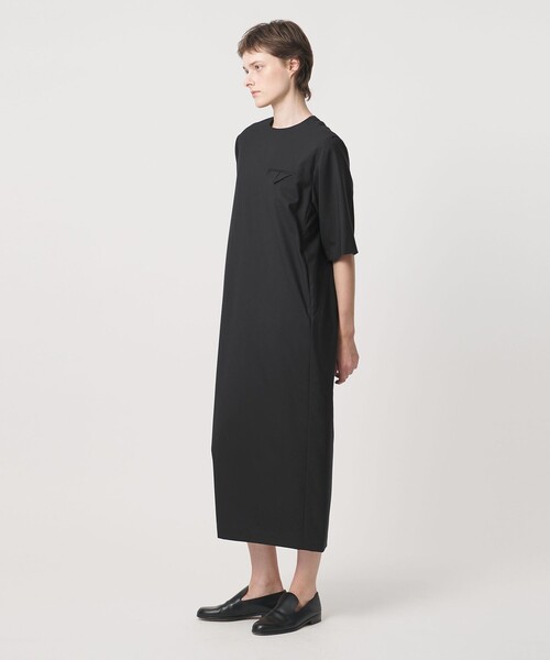 LOEFF（ロエフ）の「＜LOEFF＞ボックス ショートスリーブ ワンピース（ワンピース・レディース・ブラック/ダークグレー・1/0）」の5枚目の写真