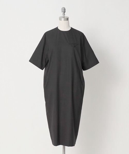LOEFF（ロエフ）の「＜LOEFF＞ボックス ショートスリーブ ワンピース（ワンピース・レディース・ブラック/ダークグレー・1/0）」の11枚目の写真