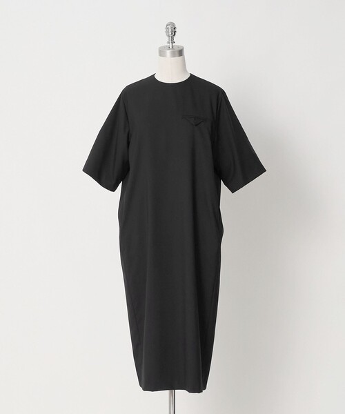 LOEFF（ロエフ）の「＜LOEFF＞ボックス ショートスリーブ ワンピース（ワンピース・レディース・ブラック/ダークグレー・1/0）」の19枚目の写真