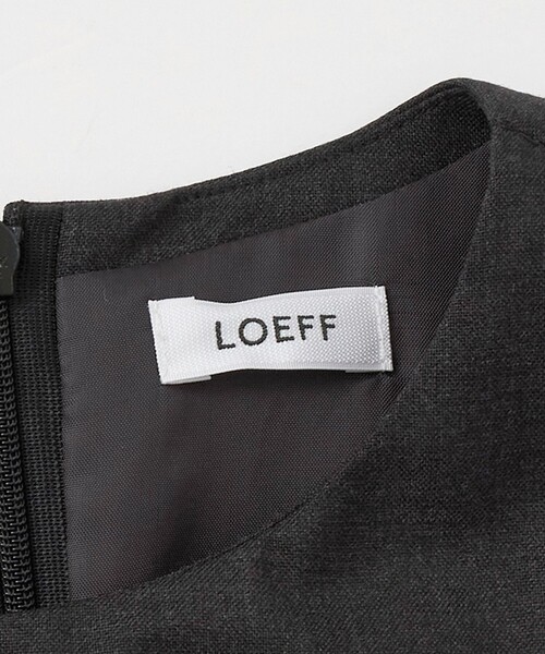 LOEFF（ロエフ）の「＜LOEFF＞ボックス ショートスリーブ ワンピース（ワンピース・レディース・ブラック/ダークグレー・1/0）」の22枚目の写真