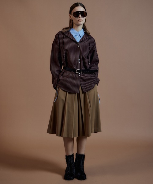 MAISON SPECIAL(メゾンスペシャル)の「【Pre-Order】Loose Hoodie Shirt/ルーズフーディーシャツ(シャツ/ブラウス・レディース・オレンジ/グレー/ブルー・FREE)」の12枚目の写真