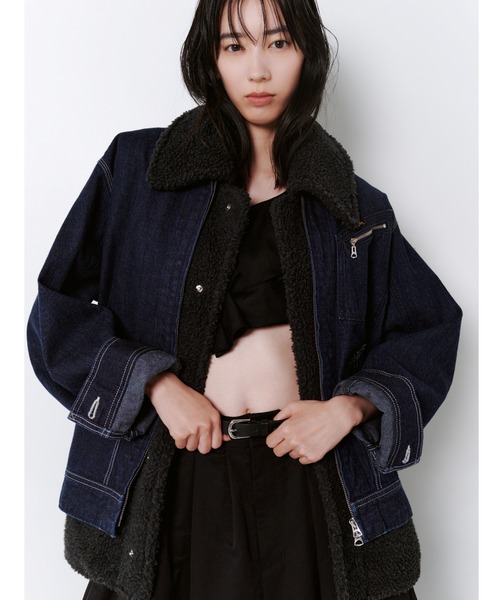 MIESROHE（ミースロエ）の「【Leeコラボ】91-Bデニムジャケット（デニムジャケット・レディース・ブルー/インディゴブルー・1/0）」の2枚目の写真