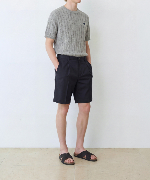 EDINBURGH CLUB(エディンバラクラブ)の「INVERTED TUCK SHORTS (NAVY)(その他パンツ・メンズ・ネイビー・SMALL/MEDIUM/LARGE/X-LARGE)」の4枚目の写真