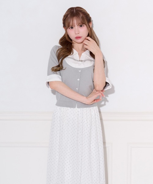 apres jour(アプレジュール)の「2wayボウタイシャツドッキングニット(ニット/セーター・レディース・ネイビー/ブラック/ライトグレー・X-LARGE/フリー)」の19枚目の写真