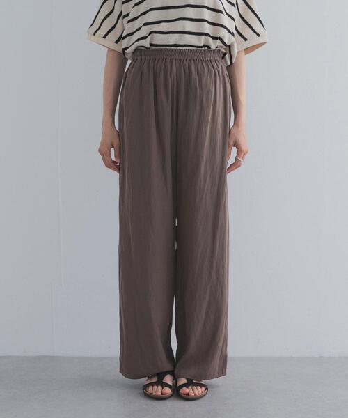 URBAN RESEARCH DOORS(アーバンリサーチドアーズ)の「『接触冷感/UVカット/吸水速乾/マシンウォッシャブル』ドライタッチリラックスパンツ(その他パンツ・レディース・ブラック/ネイビー/モカ・SMALL/MEDIUM)」の4枚目の写真
