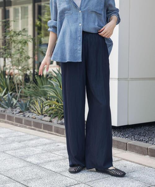 URBAN RESEARCH DOORS(アーバンリサーチドアーズ)の「『接触冷感/UVカット/吸水速乾/マシンウォッシャブル』ドライタッチリラックスパンツ(その他パンツ・レディース・ブラック/ネイビー/モカ・SMALL/MEDIUM)」の9枚目の写真