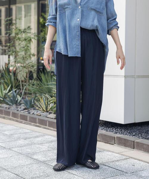 URBAN RESEARCH DOORS(アーバンリサーチドアーズ)の「『接触冷感/UVカット/吸水速乾/マシンウォッシャブル』ドライタッチリラックスパンツ(その他パンツ・レディース・ブラック/ネイビー/モカ・SMALL/MEDIUM)」の10枚目の写真