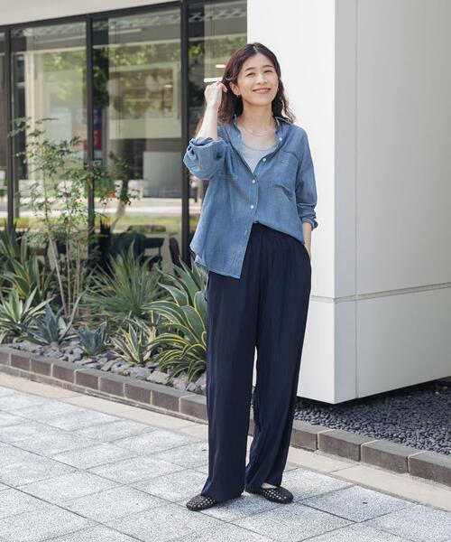 URBAN RESEARCH DOORS(アーバンリサーチドアーズ)の「『接触冷感/UVカット/吸水速乾/マシンウォッシャブル』ドライタッチリラックスパンツ(その他パンツ・レディース・ブラック/ネイビー/モカ・SMALL/MEDIUM)」の14枚目の写真
