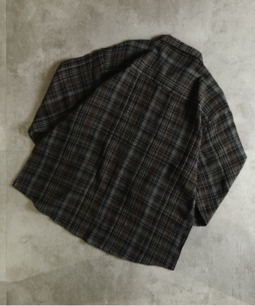 many men many mind（メニーメンメニーマインド）の「many men many mind /ワッフルチェック ワークシャツ（シャツ/ブラウス・メンズ・ブルー/グリーン/パープル/ブラック・MEDIUM/LARGE/X-LARGE）」の6枚目の写真