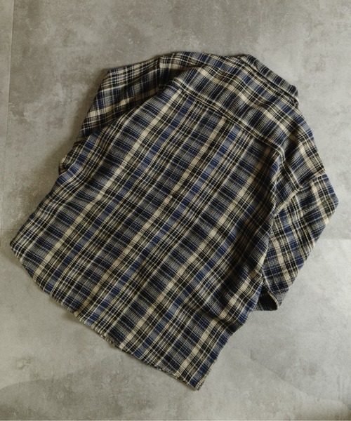 many men many mind（メニーメンメニーマインド）の「many men many mind /ワッフルチェック ワークシャツ（シャツ/ブラウス・メンズ・ブルー/グリーン/パープル/ブラック・MEDIUM/LARGE/X-LARGE）」の14枚目の写真