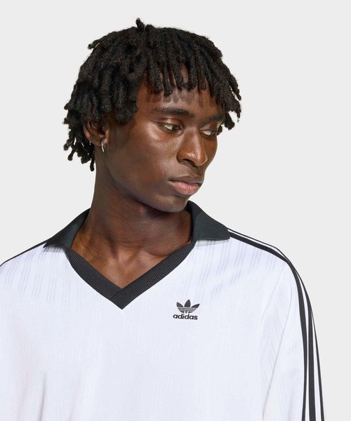 adidas（アディダス）の「アディカラー ピケ サッカー長袖Tシャツ / ロンT / アディダスオリジナルス adidas Originals（Tシャツ/カットソー・メンズ・ホワイト・XX-LARGE/XX-SMALL/3XL/LARGE/MEDIUM/SMALL/X-LARGE/X-SMALL）」の3枚目の写真