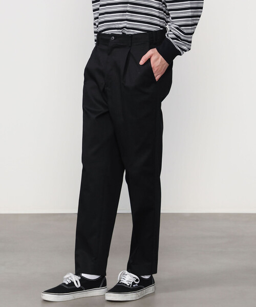 Morris & Sons(モリスアンドサンズ)の「MORRIS & SONS | 1タック テーパードストレッチパンツ MEN(スラックス・メンズ・グレー/ブラック/ベージュ/グレー系その他・2/3/1)」の6枚目の写真