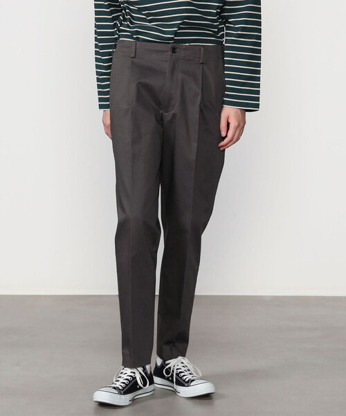 Morris & Sons(モリスアンドサンズ)の「MORRIS & SONS | 1タック テーパードストレッチパンツ MEN(スラックス・メンズ・グレー/ブラック/ベージュ/グレー系その他・2/3/1)」の2枚目の写真