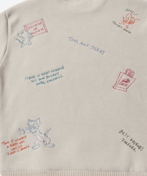 Tom&Jerry(トムアンドジェリー)の「Tom&Jerry/トムとジェリー オーバーサイズ 裏シャギー 配色 トレーナー スウェット レディース メンズ(スウェット・レディース・オフホワイト/スミクロ/ブラック/グレイッシュベージュ・M/L/LL)」の8枚目の写真