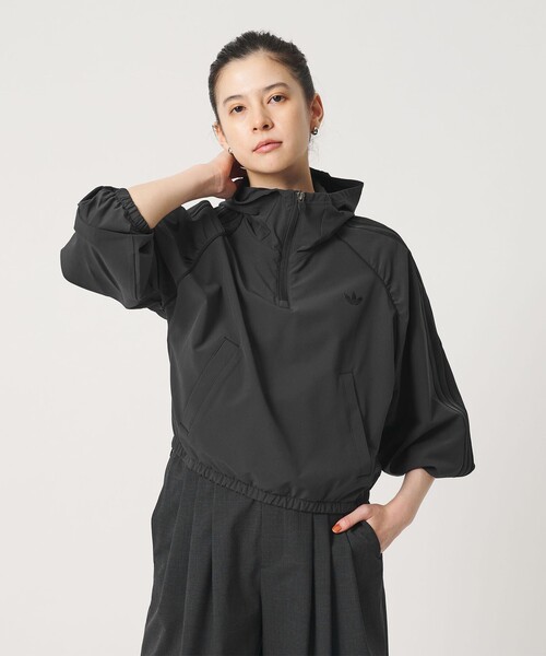 adidas Originals(アディダスオリジナルス)の「<adidas Originals>スポーツ カバーアップ プルオーバー(Tシャツ/カットソー・レディース・ブラック/ナチュラル・M)」の1枚目の写真