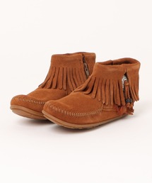 【es】【ミネトンカ MINNETONKA】ブーティー サイドジップ ブーツ CONCHO FEATHER SIDE ZIP BOOT レディース