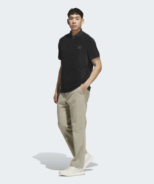 adidas（アディダス）の「ニット半袖ポロシャツ【adidas Golf/アディダスゴルフ】（ポロシャツ・メンズ・ブラック・MEDIUM/X-LARGE/LARGE/SMALL/3XL/XX-LARGE）」の6枚目の写真