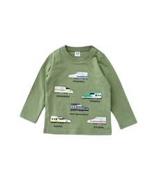 CHEEK ROOM（チークルーム）の「CHEEK ROOM/チークルーム 新幹線いろいろ ロングTシャツ（Tシャツ/カットソー）」