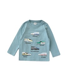 CHEEK ROOM（チークルーム）の「CHEEK ROOM/チークルーム 新幹線いろいろ ロングTシャツ（Tシャツ/カットソー）」