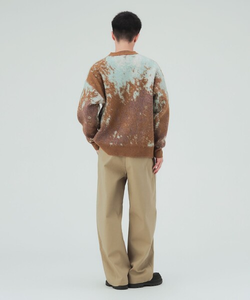 BEAMS HEART(ビームスハート)の「ジャカード シャギー ニット(ニット/セーター・メンズ・チャコールグレー/ブラウン・LARGE/SMALL/MEDIUM)」の4枚目の写真