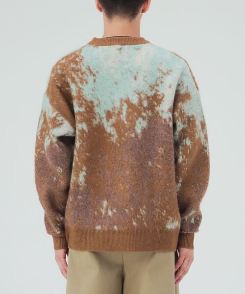 BEAMS HEART(ビームスハート)の「ジャカード シャギー ニット(ニット/セーター・メンズ・チャコールグレー/ブラウン・LARGE/SMALL/MEDIUM)」の9枚目の写真