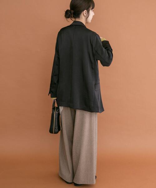ITEMS URBANRESEARCH（アイテムズ アーバンリサーチ）の「ヴィンテージサテンジャケット（その他アウター・レディース・ブラウン/ブラック・FREE）」の5枚目の写真