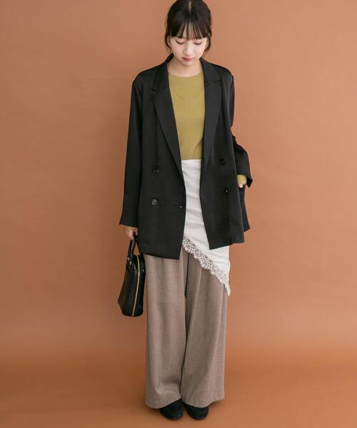 ITEMS URBANRESEARCH（アイテムズ アーバンリサーチ）の「ヴィンテージサテンジャケット（その他アウター・レディース・ブラウン/ブラック・FREE）」の6枚目の写真
