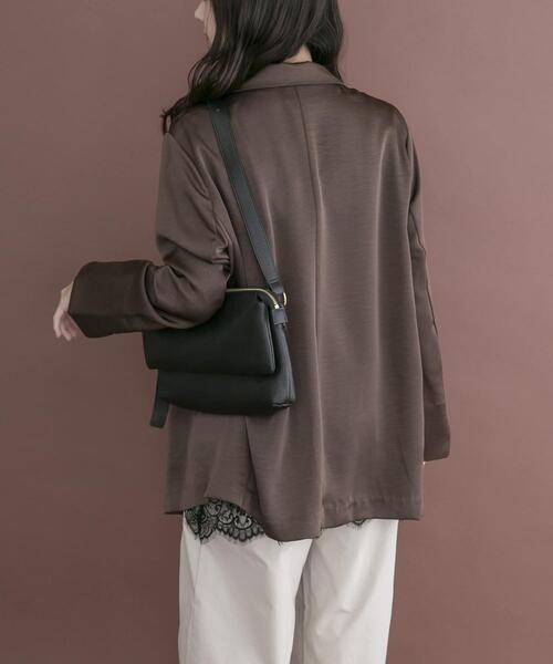 ITEMS URBANRESEARCH（アイテムズ アーバンリサーチ）の「ヴィンテージサテンジャケット（その他アウター・レディース・ブラウン/ブラック・FREE）」の12枚目の写真
