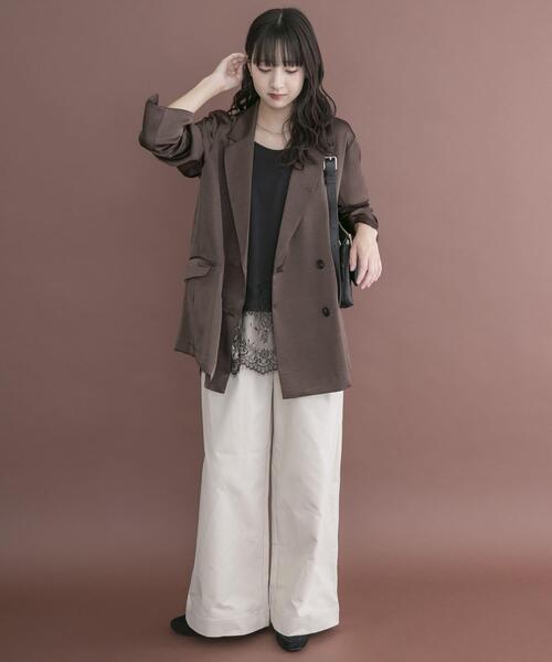 ITEMS URBANRESEARCH（アイテムズ アーバンリサーチ）の「ヴィンテージサテンジャケット（その他アウター・レディース・ブラウン/ブラック・FREE）」の13枚目の写真
