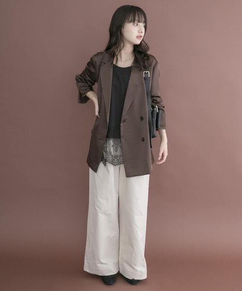ITEMS URBANRESEARCH（アイテムズ アーバンリサーチ）の「ヴィンテージサテンジャケット（その他アウター・レディース・ブラウン/ブラック・FREE）」の14枚目の写真