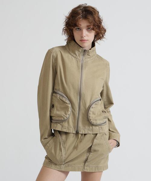 AVIREX（アヴィレックス）の「《NAVAL COLLECTION》POCKET ZIP DETAILE JACKET（ブルゾン・レディース・オリーブ系/チャコールグレー/カーキ・M/S）」の5枚目の写真