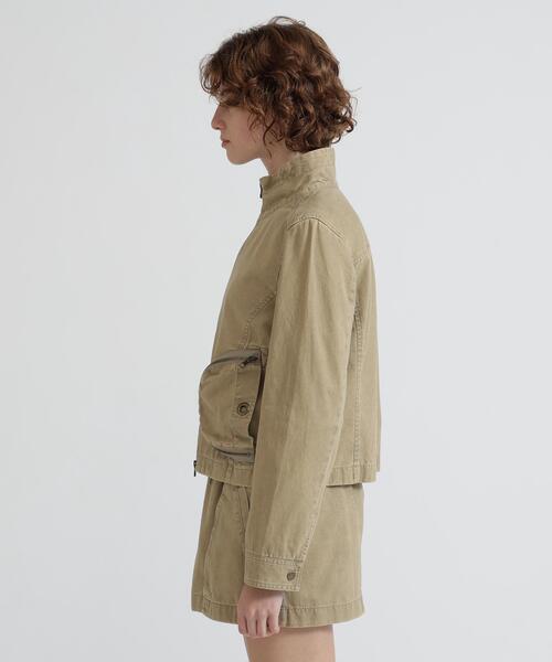 AVIREX（アヴィレックス）の「《NAVAL COLLECTION》POCKET ZIP DETAILE JACKET（ブルゾン・レディース・オリーブ系/チャコールグレー/カーキ・M/S）」の8枚目の写真