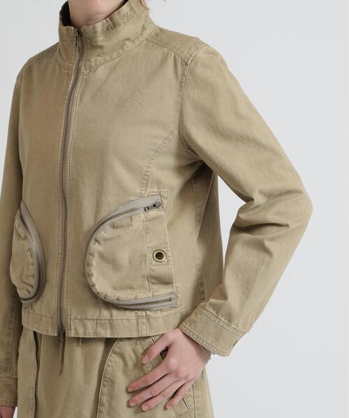 AVIREX（アヴィレックス）の「《NAVAL COLLECTION》POCKET ZIP DETAILE JACKET（ブルゾン・レディース・オリーブ系/チャコールグレー/カーキ・M/S）」の12枚目の写真