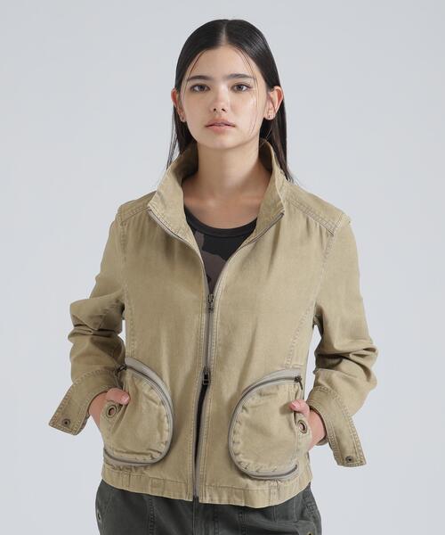 AVIREX（アヴィレックス）の「《NAVAL COLLECTION》POCKET ZIP DETAILE JACKET（ブルゾン・レディース・オリーブ系/チャコールグレー/カーキ・M/S）」の15枚目の写真