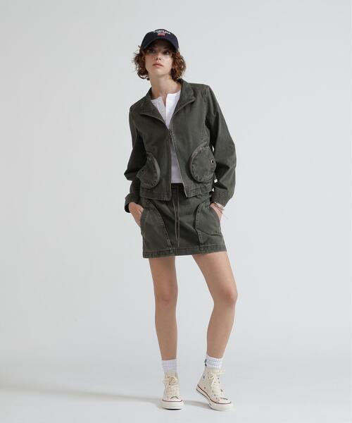 AVIREX（アヴィレックス）の「《NAVAL COLLECTION》POCKET ZIP DETAILE JACKET（ブルゾン・レディース・オリーブ系/チャコールグレー/カーキ・M/S）」の20枚目の写真