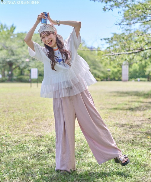 earth music&ecology(アースミュージックアンドエコロジー)の「emae×銀河高原ビール フリルTee(Tシャツ/カットソー・レディース・オフホワイト・FREE)」の5枚目の写真