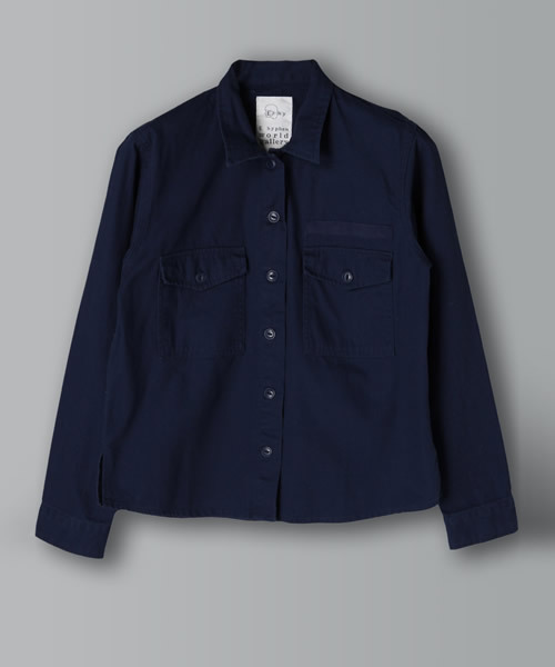 E hyphen world gallery（イーハイフンワールドギャラリー）の「ミリタリーシャツジャケット（カバーオール・レディース・カーキ/ネイビー・FREE）」の12枚目の写真