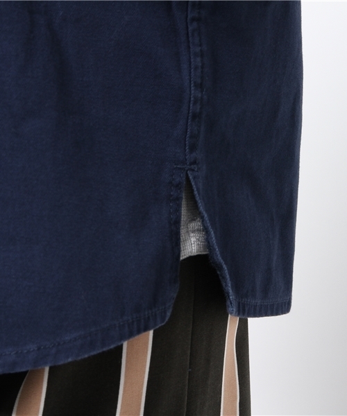 E hyphen world gallery（イーハイフンワールドギャラリー）の「ミリタリーシャツジャケット（カバーオール・レディース・カーキ/ネイビー・FREE）」の8枚目の写真