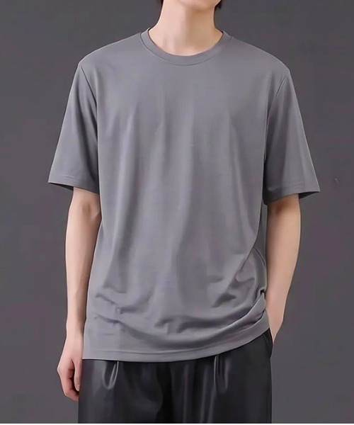 revertical(リバーティカル)の「【接触冷感】クールタッチ リラックスフィット クルーネック半袖Tシャツ(Tシャツ/カットソー・メンズ・チャコール/ホワイト/ブラック・MEDIUM/LARGE)」の3枚目の写真