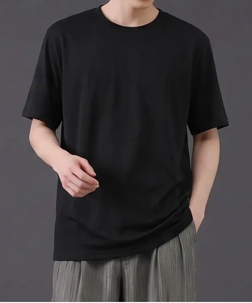 revertical(リバーティカル)の「【接触冷感】クールタッチ リラックスフィット クルーネック半袖Tシャツ(Tシャツ/カットソー・メンズ・チャコール/ホワイト/ブラック・MEDIUM/LARGE)」の2枚目の写真