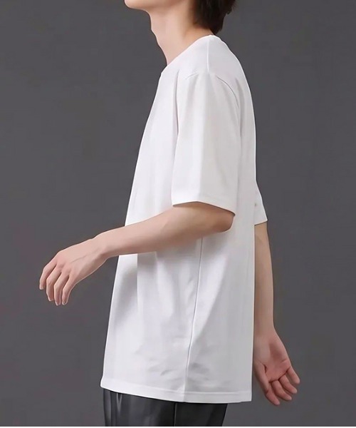 revertical(リバーティカル)の「【接触冷感】クールタッチ リラックスフィット クルーネック半袖Tシャツ(Tシャツ/カットソー・メンズ・チャコール/ホワイト/ブラック・MEDIUM/LARGE)」の11枚目の写真